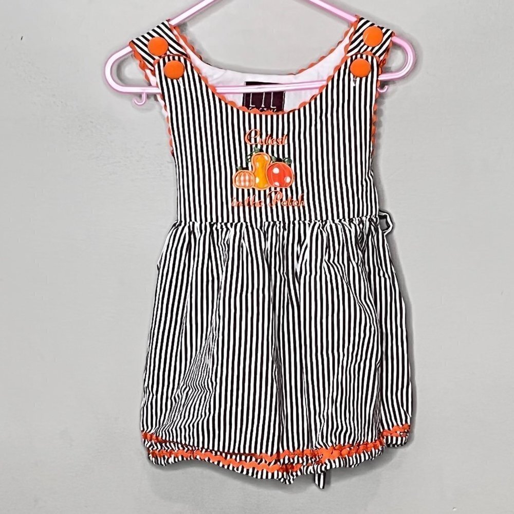 Lil Cactus Baby Girls Pumpkin Patch Dress/ Jumper- Size 12-24 months